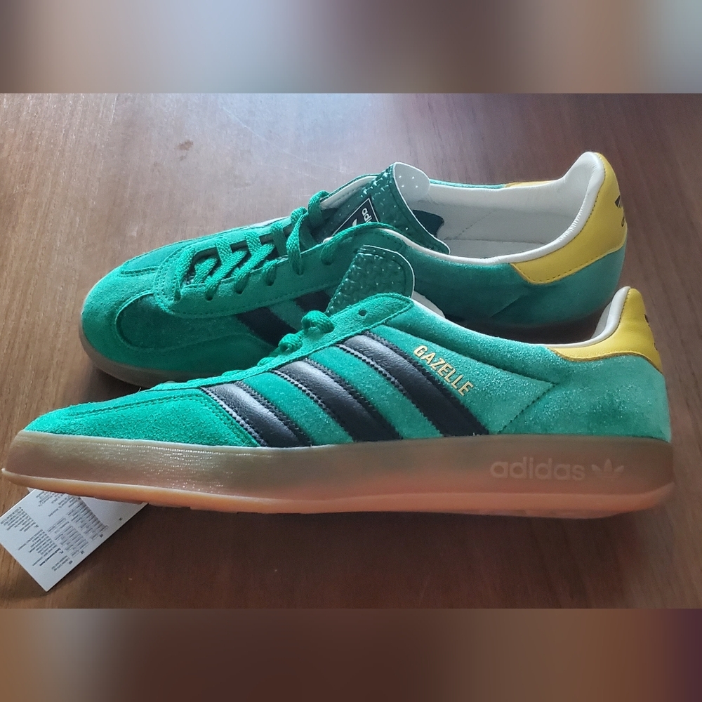 Adidas Gazelle Green and Yellow Sneakers NWT MEN'S 8.5